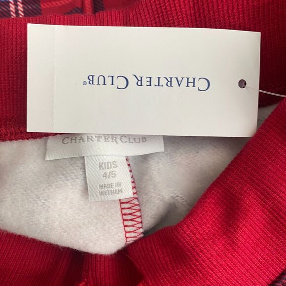 New Charter Club Children's Plaid Jogger Pants Kids Size 4-5 Youth - Picture 4 of 10